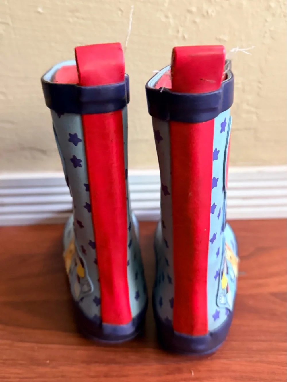 Bluey Light Blue Kids Rain Boots with Star Pattern
